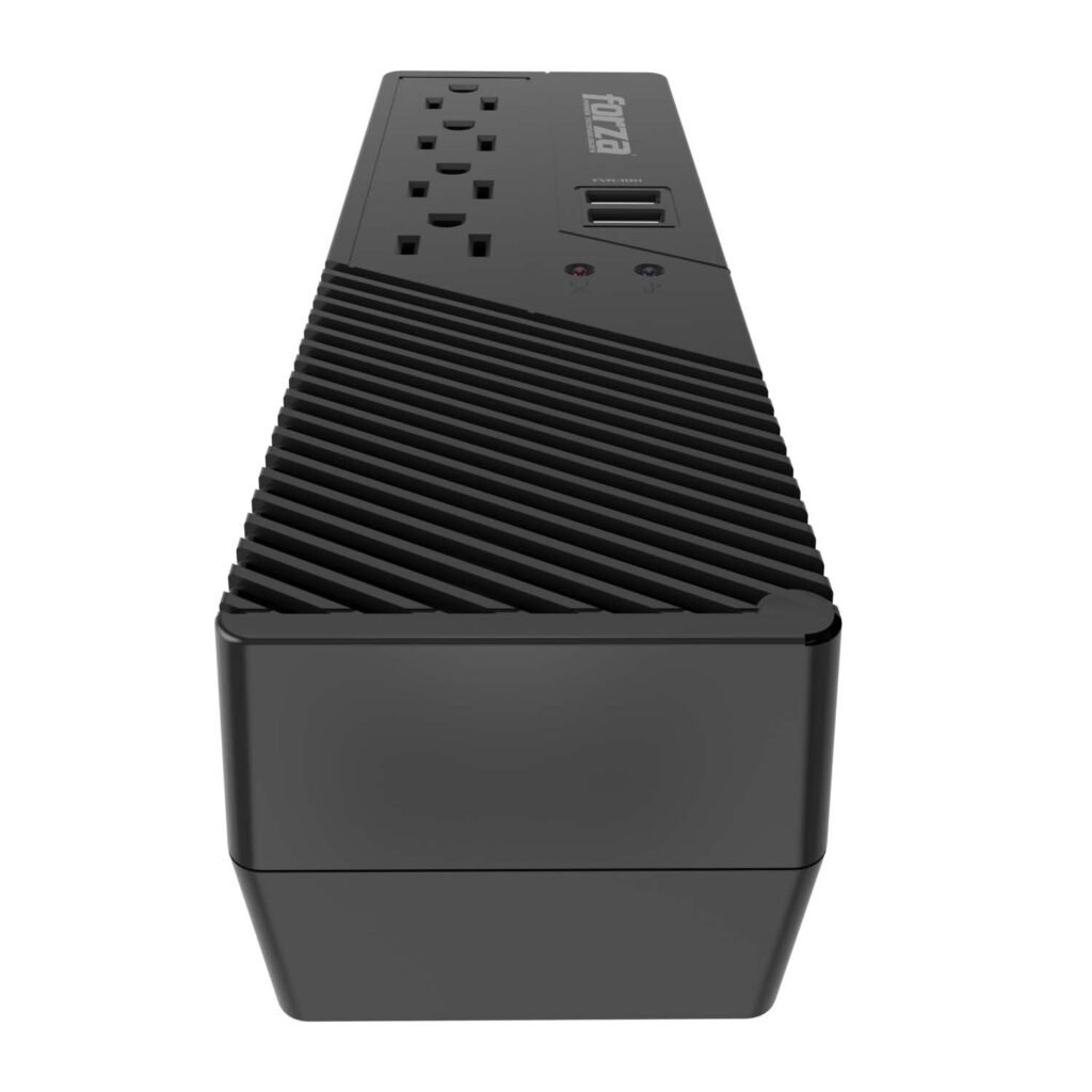 REGULADOR DE VOLTAJE FORZA FVR-1011USB – 1000VA/500W – 4 SALIDAS – NEGRO