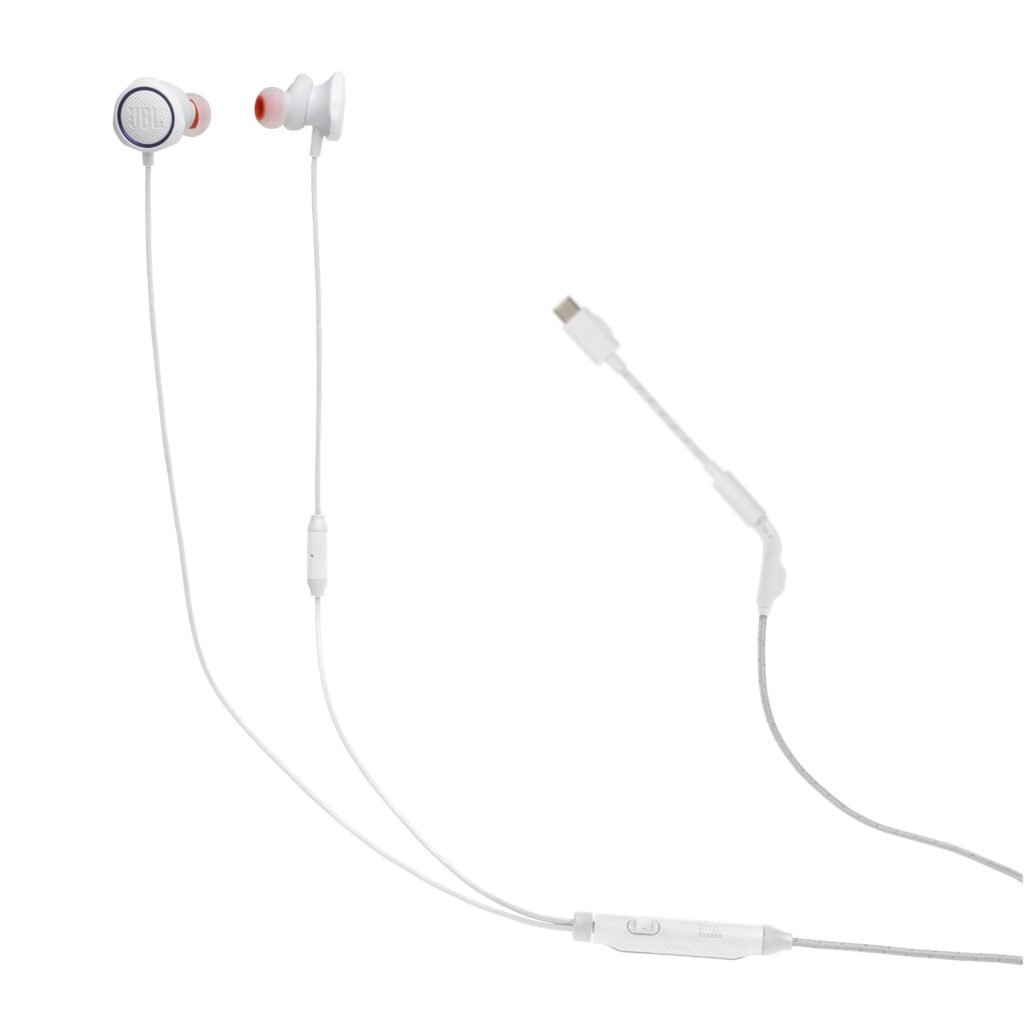 AUDÍFONOS GAMING JBL QUANTUM 50 C – INTRAAURICULARES – BLANCO