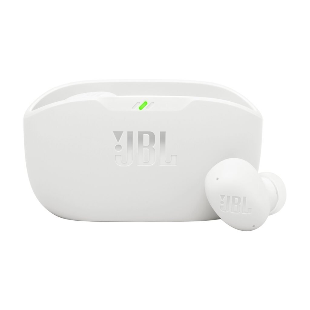 AUDÍFONOS JBL VIBE BUDS 2 – CANCELACIÓN DE RUIDO – HASTA 10 HORAS – BLANCO