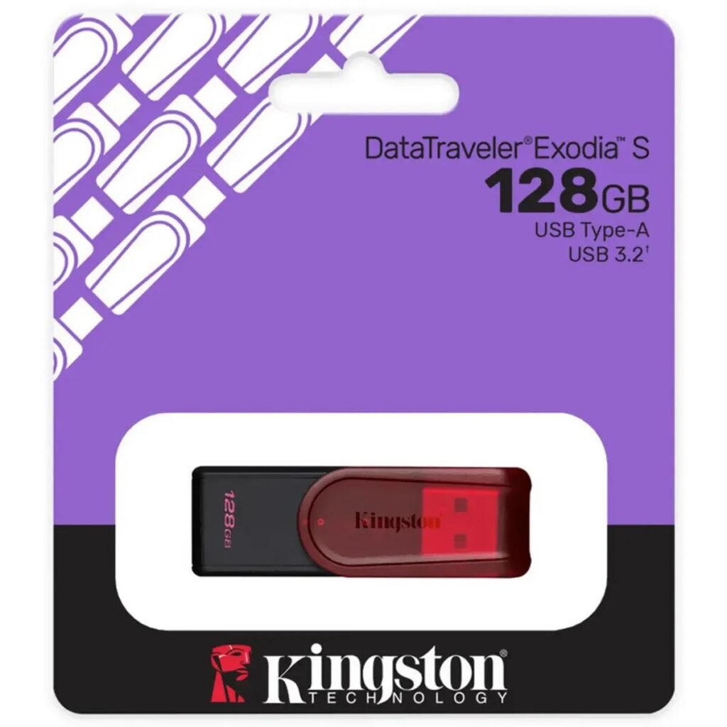 MEMORIA USB KINGSTON – 128GB – USB 3.0 – CARCASA ROJA
