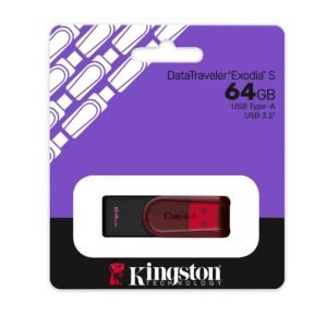 MEMORIA USB KINGSTON – 64GB – USB 3.0 – CARCASA ROJA