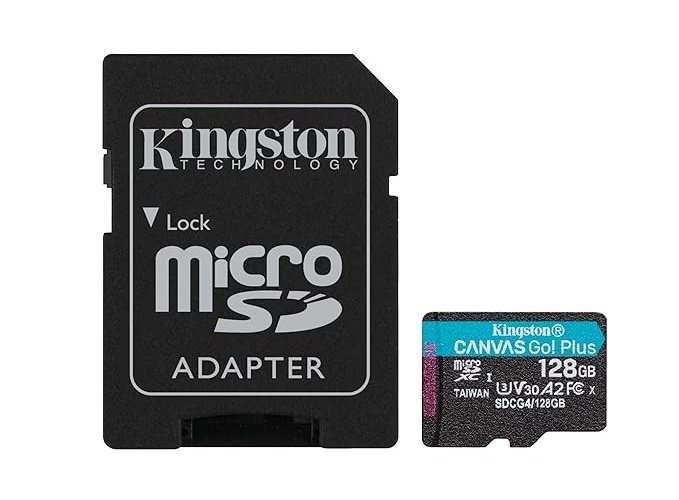 TARJETA DE MEMORIA KINGSTON SDCG4/128GB – V30 – UHS-I – CON ADAPTADOR