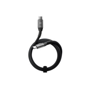 CABLE KLIP XTREME KAC-850 USB-C – 240W – 40GBPS – 1.8 M – TRENZADO – NEGRO