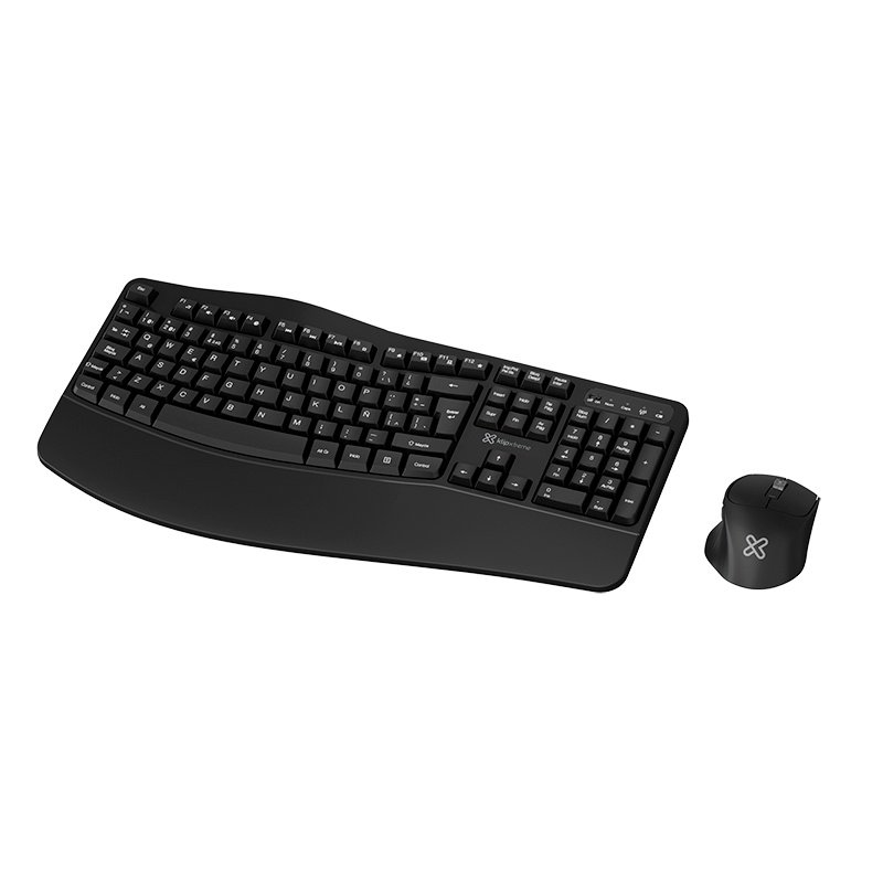 COMBO TECLADO Y MOUSE KLIP XTREME KBK-760 – ERGONÓMICO – BLUETOOTH Y 2.4 GHZ – ESPAÑOL