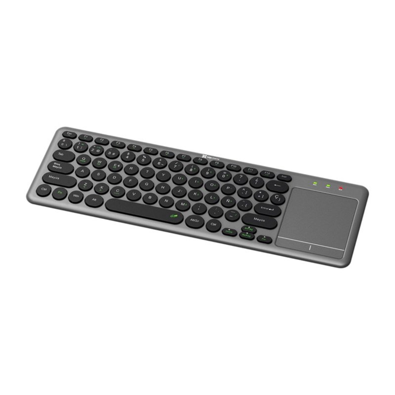 TECLADO KLIP XTREME KCK-550S – TOUCHPAD – 2.4 GHZ Y BLUETOOTH 5.0 – ESPAÑOL – GRIS