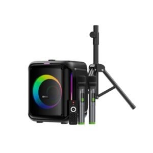 PARLANTE KLIP XTREME KLS-653 – CON TRÍPODE Y 2 MICRÓFONOS – NEGRO