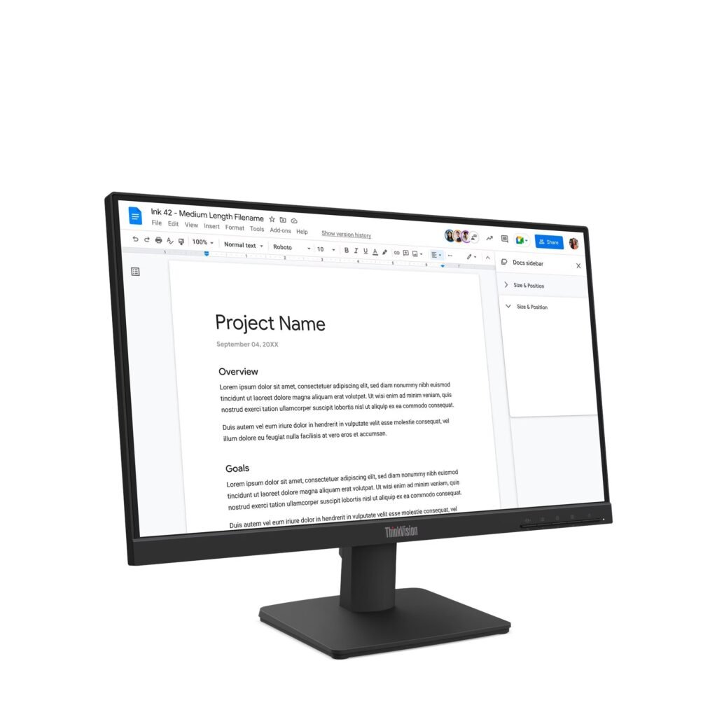 MONITOR LENOVO THINKVISION S22-4E 21.5" – FULL HD – 100HZ – HDMI – VGA