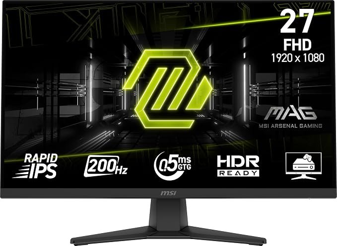 MONITOR MSI 27" – IPS – FULL HD – 200HZ – 0.5MS – HDMI – DISPLAYPORT