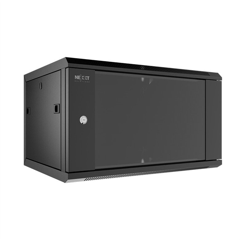 GABINETE DE RED NEXXT NEC-F12U66B – DE PARED – 12U – 600X600 – VIDRIO TEMPLADO