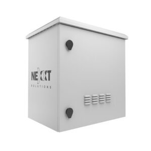GABINETE DE RED EXTERIOR NEXXT NPC-O6U64P – MONTAJE EN POSTE – 4 POSTES – GRIS