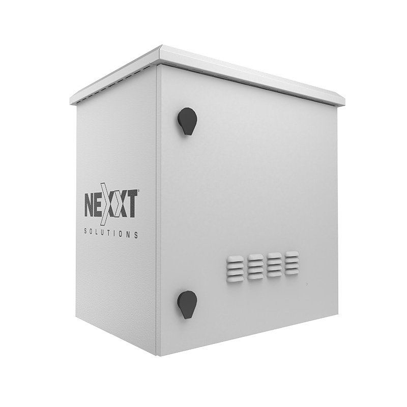 GABINETE DE RED EXTERIOR NEXXT NPC-O6U64P – MONTAJE EN POSTE – 4 POSTES – GRIS