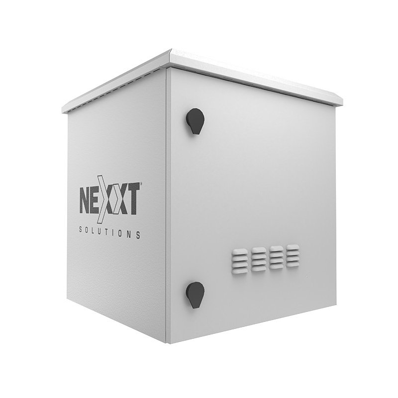 GABINETE DE RED EXTERIOR NEXXT NPC-O6U66P – MONTAJE EN POSTE – 4 POSTES – GRIS