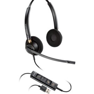 AUDÍFONOS POLY ENCOREPRO 525 – CON CABLE USB-A – MICRÓFONO BOOM – NEGRO