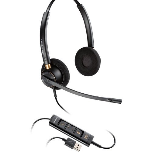 AUDÍFONOS POLY ENCOREPRO 525 – CON CABLE USB-A – MICRÓFONO BOOM – NEGRO