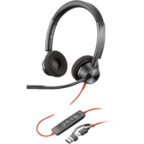 AUDÍFONOS CON MICRÓFONO POLY BLACKWIRE 3320 – ESTÉREO – USB-C Y USB-C/A