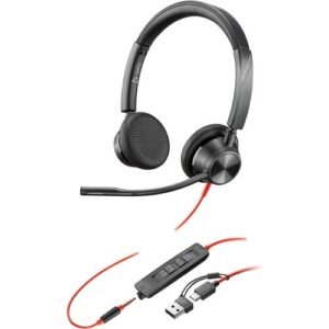 AUDÍFONOS POLY BLACKWIRE 3325 – ESTÉREO – VERSIÓN MICROSOFT