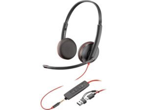 AUDÍFONOS POLY BLACKWIRE 3225 – ESTÉREO – USB-C – NEGRO