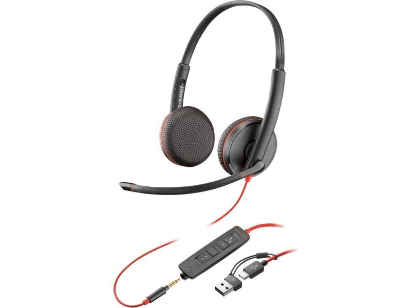 AUDÍFONOS POLY BLACKWIRE 3225 – ESTÉREO – USB-C – NEGRO