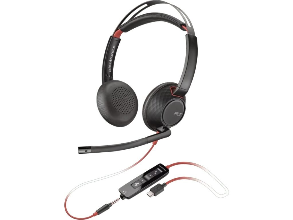 AUDÍFONOS POLY BLACKWIRE 5220 – SOBRE LA OREJA – NEGRO