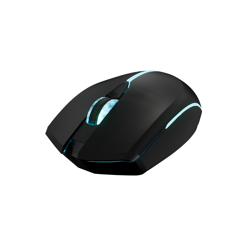 MOUSE INALÁMBRICO XTECH XTM-318 – 4 BOTONES CON LUZ – 3200 DPI – NEGRO