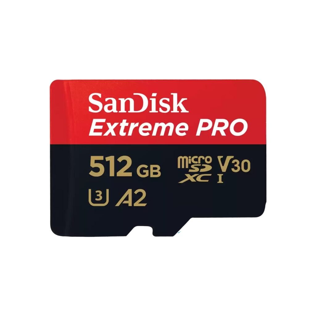 TARJETA MICROSDXC SANDISK EXTREME PRO 512GB – A2 – V30 – CON ADAPTADOR SD