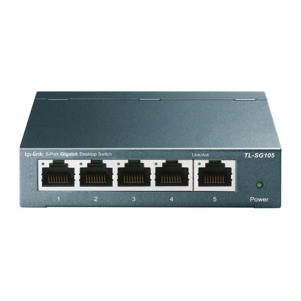 SWITCH TP-LINK TL-SG105 – 5 PUERTOS GIGABIT – METÁLICO – NO ADMINISTRABLE