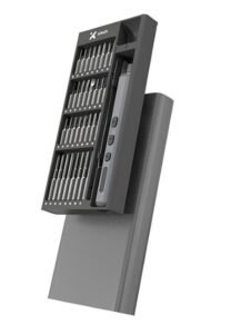 DESTORNILLADOR ELÉCTRICO XTECH XTA-821 – KIT 68 EN 1 – RECARGABLE – GRIS