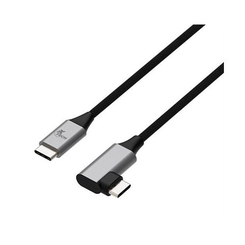 CABLE XTECH XTC-531 – USB-C A USB-C – ÁNGULO RECTO – 3 M – NEGRO