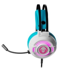 AUDÍFONOS GAMING XTECH XTH-M565SG – CON MICRÓFONO – CABLEADOS – AZUL CLARO