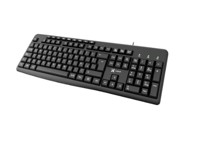 TECLADO XTECH XTK-140S – USB – 9 TECLAS MULTIMEDIA – ESPAÑOL – NEGRO