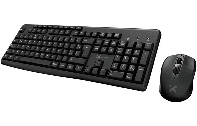 COMBO TECLADO Y MOUSE XTECH XTK-311S – INALÁMBRICO 2.4 GHZ – ESPAÑOL – NEGRO