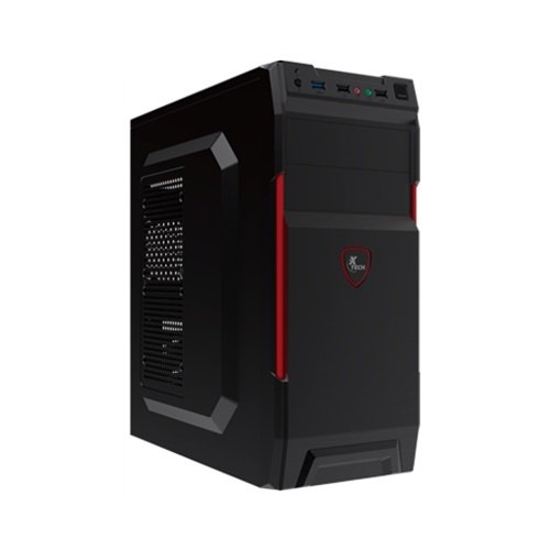 GABINETE XTECH XTQ-214 – ATX – FUENTE 600W – NEGRO Y ROJO