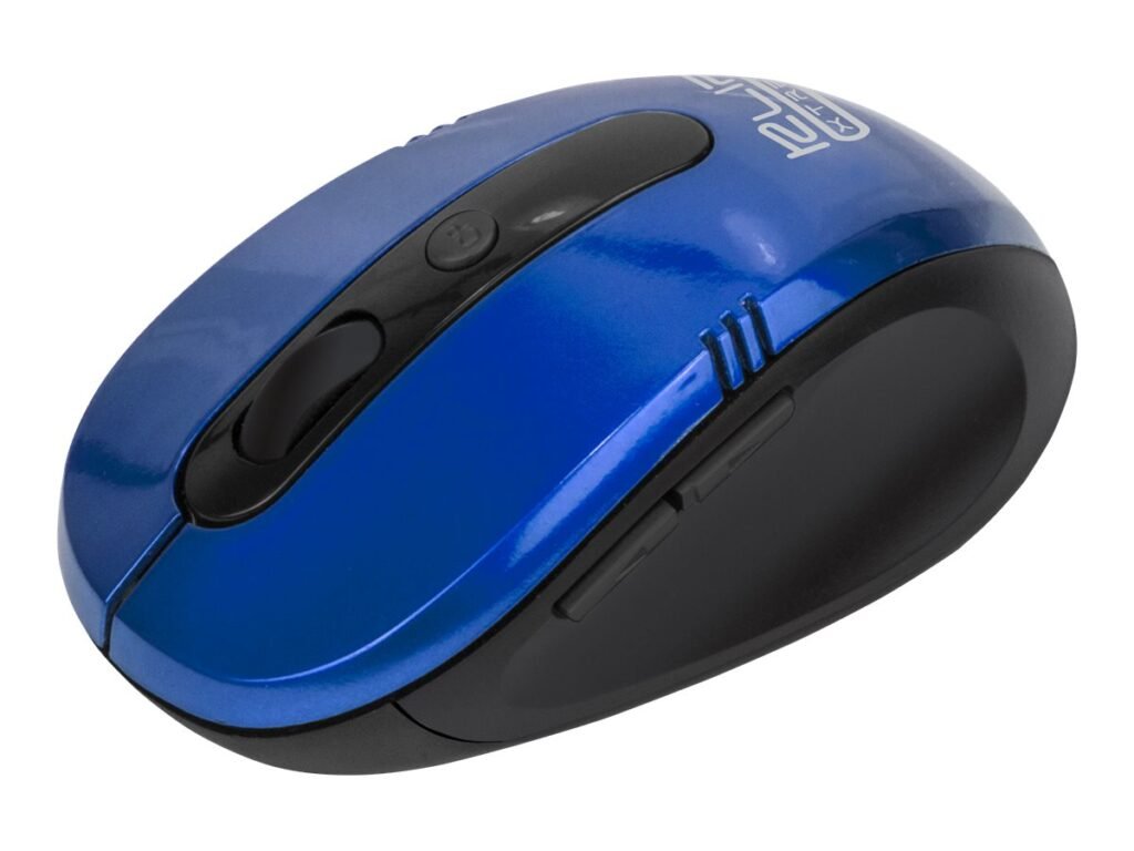 MOUSE INALÁMBRICO ERGONÓMICO KLIP XTREME VECTOR KMW-330 – 6 BOTONES – NEGRO/AZUL