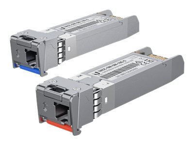 MÓDULO TRANSCEPTOR SFP UBIQUITI 10GBE BIDI – MONOMODO LC – 10 KM – PAQUETE DE 2