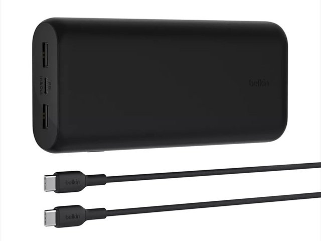 BATERÍA EXTERNA BELKIN 20K – USB-C PD 20W – 2 USB-A