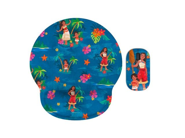 KIT MOUSE Y MOUSEPAD XTECH XTM-DKT3MO – INALÁMBRICO – DISNEY MOANA 2 Y HERMANA
