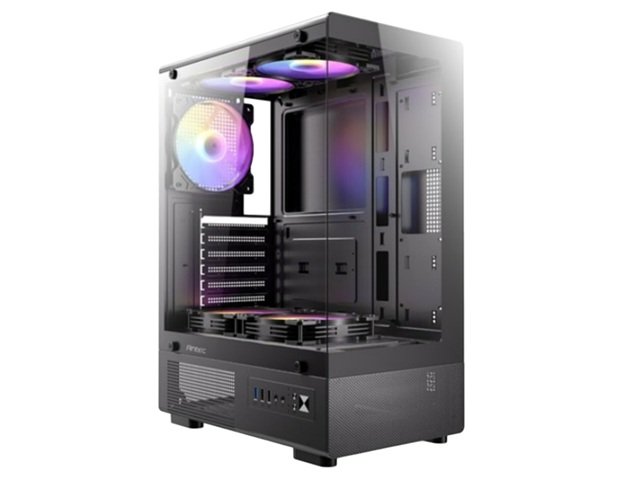 GABINETE ANTEC VCX300 RGB ELITE – MEDIA TORRE – NEGRO